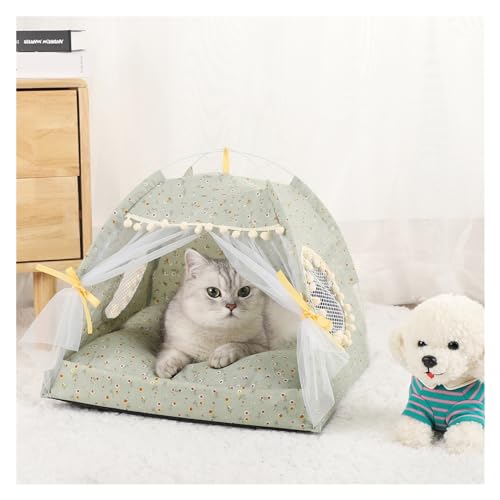 Tipi Zelt für Haustiere Haustier-Zeltbett, Katzenhausbedarf, Produkte, Zubehör, Möbel, Betten, Kätzchenzelte (Color : G, Size : S) von HNEJA