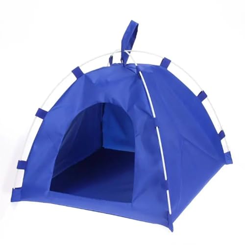 Tipi Zelt für Haustiere Tragbare Faltbare Haustier Hunde Käfig Zelt Outdoor Indoor Haus Zwinger for Katze Kleine Hund Welpen Tier Zimmer Katzen Nest Haus hundehütte (Color : Blue) von HNEJA