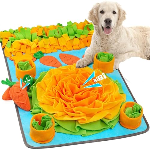 HNNOAIDA Schnüffelmatte für Hunde, große Rassen, Puzzlematte, Hundewelpenspielzeug, um sie beschäftigt zu halten, langsame Futtermatte für Hunde, Anreicherungsspielzeug für große Hunde von HNNOAIDA