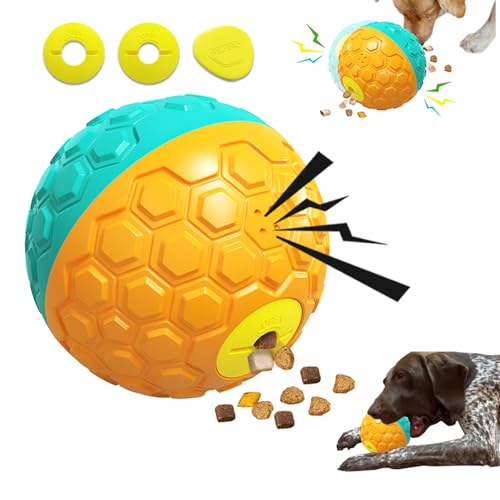 Hundepuzzle Interaktives Spielzeug für Langeweile Hundesanreicherungsspielzeug Kaubar Sqeak Leckerli Dosierung Hundespielzeug Ball, Einstellbarer Hund Slow Feeder Spielzeug, Bestes Geschenk Spielzeug von HNNOAIDA