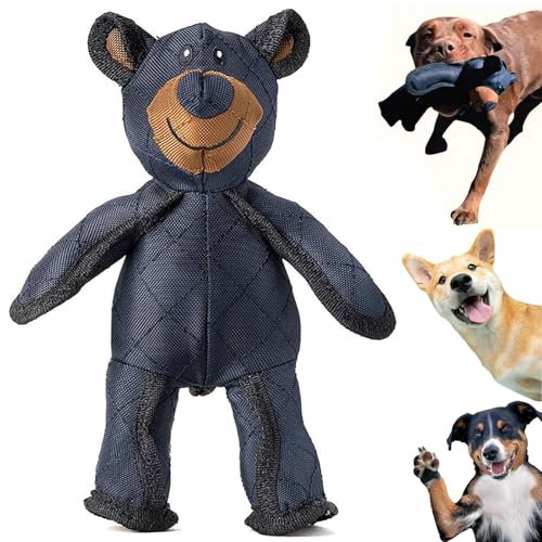 Unbreakable Bear, Unbreakable Bear Hundespielzeug, Quietschendes BäRen Kauspielzeug füR Hunde, DreifachnäHte und Kaufestes Nylon, Waschbares, Bissfestes HundebäRenspielzeug füR Starke Kauer (1pc) von HNTKGME