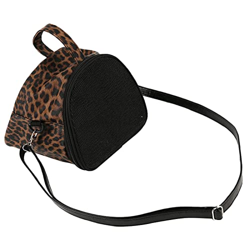 Tragetasche mit Leopardenmuster, Größe S/für M/L, für kleine Tiere, tragbar, atmungsaktiv, Hamster für Tasche, Tragetasche von HNsdsvcd