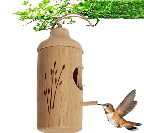 Holzkolibri-Haus, Kolibri-Schaukel Kolibri-Nest, Wren-Schwalben-Spatzen-Kolibri-Haus FürGartenfenster, Heimdekoration (E) von HOAZIACEHN