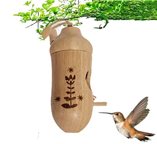 Holzkolibri-Haus, Kolibri-Schaukel Kolibri-Nest, Wren-Schwalben-Spatzen-Kolibri-Haus FürGartenfenster, Heimdekoration (F) von HOAZIACEHN