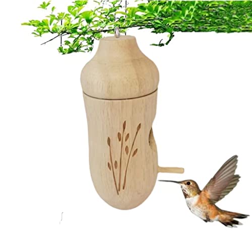 Holzkolibri-Haus, Kolibri-Schaukel Kolibri-Nest, Wren-Schwalben-Spatzen-Kolibri-Haus FürGartenfenster, Heimdekoration (G) von HOAZIACEHN