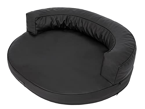 HOBBYGARDEN Hundebett Haustierbett Hundeliege Kissen Liegen Hundekissen Bett Sofa Hundematratze Tierbett Weich Hundesofa Matratze XL - 85 x 70 cm Schwarz von HOBBYGARDEN