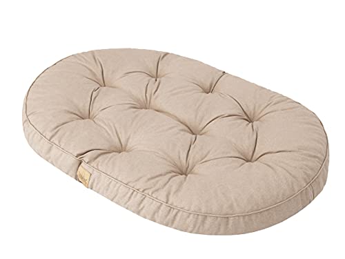 HOBBYGARDEN Hundematratze Haustierbett Hundeliegen Kissen Liegen Hundekissen Bett Sofa Hundekorb Tierbett Weich Hundesofa Matratze L - 97 x 62 cm Beige von HOBBYGARDEN