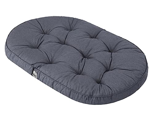 HOBBYGARDEN Hundematratze Haustierbett Hundeliegen Kissen Liegen Hundekissen Bett Sofa Hundekorb Tierbett Weich Hundesofa Matratze M - 80 x 52 cm Navy Blau von HOBBYGARDEN