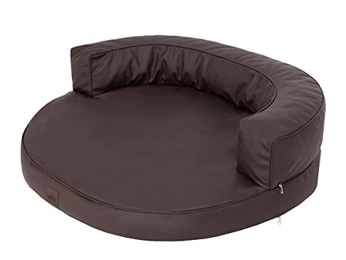 Hundebett Haustierbett Hundeliege Kissen Liegen Hundekissen Bett Sofa Hundematratze Tierbett Weich Hundesofa Matratze L - 68 x 50 cm Braun von HOBBYGARDEN