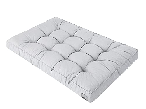 Hundematratze Haustierbett Hundeliegen Kissen Liegen Hundekissen Bett Sofa Hundekorb Tierbett Weich Hundesofa Matratze L - 97 x 62 cm Asche von HOBBYGARDEN