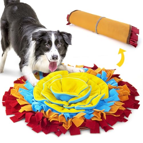 HOESDA Schnüffelmatte für Haustiere, Schnüffelmatte für Hunde, fördert natürliche Nahrungssuche für Hunde, Puzzle-Spielzeug, Haustier-Füttermatte von HOESDA