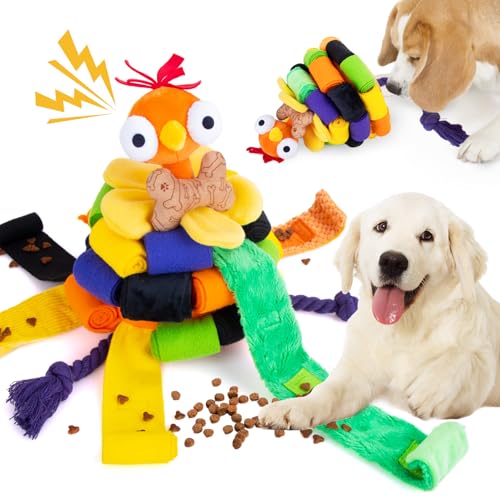 Schnüffelball für Hunde, interaktives Schnüffelspielzeug für Hunde, kleine, mittelgroße und große Rassen, Puzzle-Spielzeug, langsames Füttern, Leckerli-Ball-Spiele zur Stimulation von Langeweile, von HOESDA