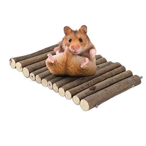 HOHXFYP Hamster Holzplattform,Ganz Nat¨¹rlich,Kann Befestigt Werden,Quadratischer Regalst?nder Haustiere,Haustier Holzplattform Nymphensittiche,Hamster,Kaninchen, Haustier(20cm-Braun) von HOHXFYP