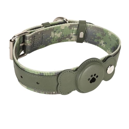 HOHXFYP Verstellbares Hundehalsband, Wasserdichtes, Leichtes Haustierhalsband, PU Leder, Stilvolle Hunde, Katzen, Metallschnallenhalsbänder für Kleine, Mittelgroße und Große Hunde (Medium) von HOHXFYP