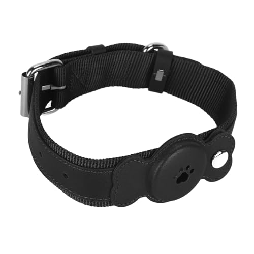 HOHXFYP Verstellbares Hundehalsband, Wasserdichtes, Leichtes Haustierhalsband, PU Leder, Stilvolle Hunde, Katzen, Metallschnallenhalsbänder für Kleine, Mittelgroße und Große Hunde (Medium) von HOHXFYP