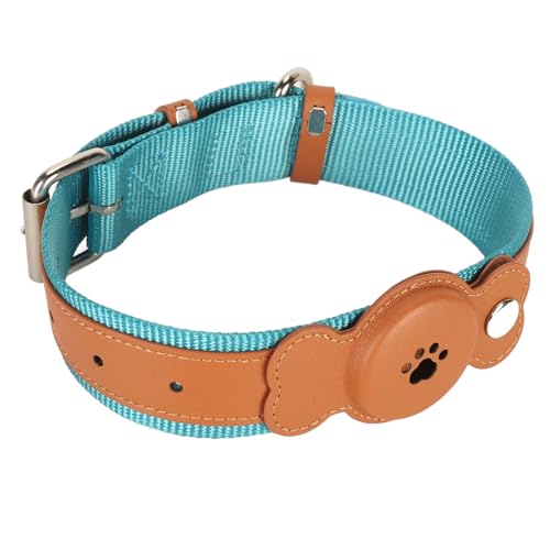 HOHXFYP Verstellbares Hundehalsband, Wasserdichtes, Leichtes Haustierhalsband, PU Leder, Stilvolle Hunde, Katzen, Metallschnallenhalsbänder für Kleine, Mittelgroße und Große Hunde (Medium) von HOHXFYP