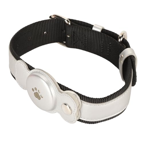 HOHXFYP Verstellbares Hundehalsband, Wasserdichtes, Leichtes Haustierhalsband, PU Leder, Stilvolle Hunde, Katzen, Metallschnallenhalsbänder für Kleine, Mittelgroße und Große Hunde (Medium) von HOHXFYP