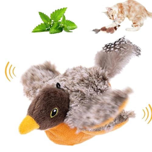 HOIDOKLY Interaktives Katzenspielzeug Selbstbeschäftigung, 2025 Neu Vogel Katzenspielzeug, Elektrisches Katzenspielzeug Vogel Flattern, Interactive Cat Toy, Flapping Bird Cat Toy (Kuckuck) von HOIDOKLY