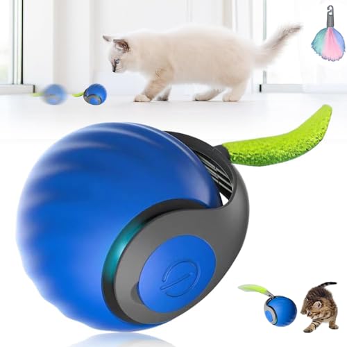 HOIDOKLY Speedy Tail 2.0, Speedy Tail Katzenspielzeug, 2025 Neuer Automatisch Beweglicher Katzenspielzeugball mit Schwanz, Smart Interactive Katzenspielzeug Ball, Drei Modi Umschaltung, Lindert Angst von HOIDOKLY