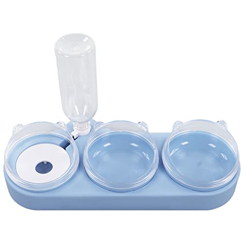 Doppelte Futternäpfe for Katzen, Futternäpfe for Haustiere, Mehrzweck-Wasserspender in Lebensmittelqualität, automatischer 3-in-1-Wasserspender for kleine Katzen und Hunde (Color : Blu) von HOLABONITA