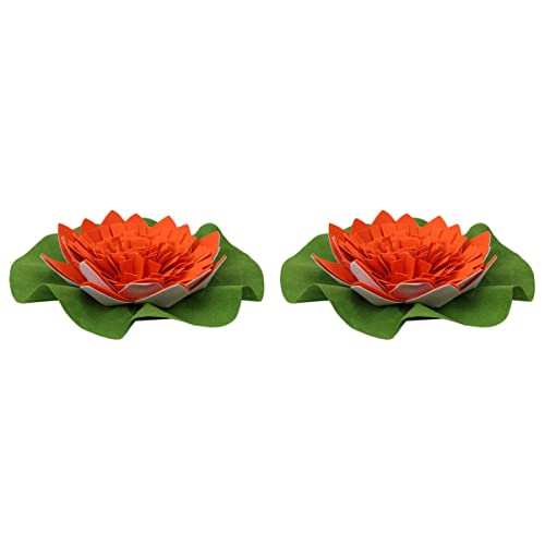 HOLABONITA 2pcs Dogs Interactive Nosework Dog Puzzle Use Mat Lotus for Recharges Dispenser Toy Food Langeweile Shape Red Feeding Cats Pet Bowl Geruch Snuffle Pad Sniff von HOLABONITA