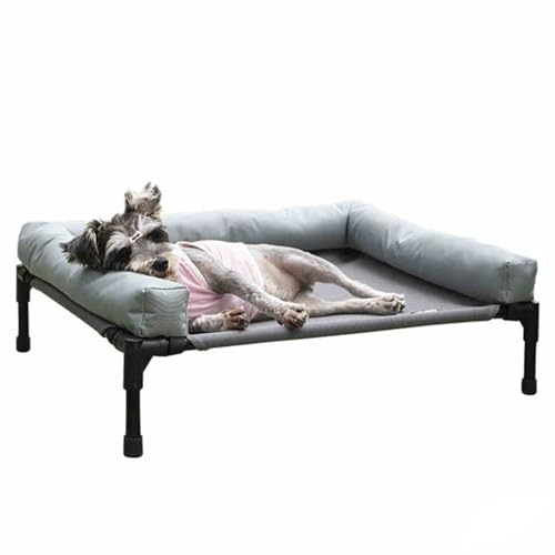 HOLGVE Haustierbett, Hundebett, Universelles hundekorb for alle Jahreszeiten, Haustiersofa mit Netzoberfläche, Haustierbett for den Innenbereich(Gray,22x16.9in/56x43cm) von HOLGVE