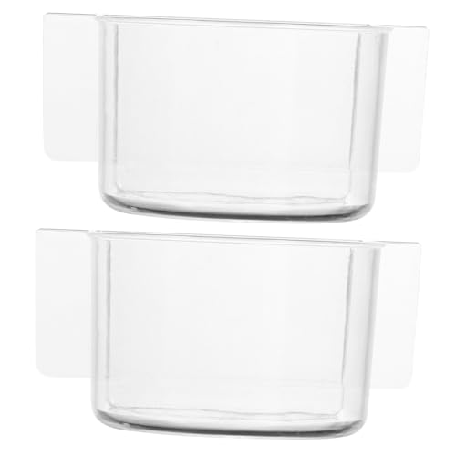 HOLIDYOYO 2 STÜCK Doppelpack Dicke Vogelfutternapf aus Robustem Kunststoff Langlebige Futterstation für Haustier Vögel Transparente Futterbox für Käfige für Papageien und Wildvögel im HOLIDYOYO 2 STÜCK Doppelpack Dicke Vogelfutternapf aus Robustem Kunststoff Langlebige Futterstation für Haustier Vögel Transparente Futterbox für Käfige für Papageien und Wildvögel im von HOLIDYOYO