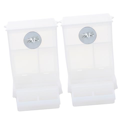 HOLIDYOYO 2 Stück Automatischer Vogelfutterspender Teilig Spritzschutzsicherer Futterautomat für Papageien und Wellensittiche Transparent mit Sauberer Futteraufnahme Geeignet für Käfig und HOLIDYOYO 2 Stück Automatischer Vogelfutterspender Teilig Spritzschutzsicherer Futterautomat für Papageien und Wellensittiche Transparent mit Sauberer Futteraufnahme Geeignet für Käfig und von HOLIDYOYO