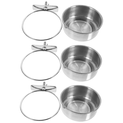 HOLIDYOYO 3stücke Edelstahl Vogelfutterhalter Robuste Futterschalen Für Käfige Hängende Vogel-näpfe Für Futter Wasserversorgung Für Papageien Und Andere Vögel HOLIDYOYO 3stücke Edelstahl Vogelfutterhalter Robuste Futterschalen Für Käfige Hängende Vogel-näpfe Für Futter Wasserversorgung Für Papageien Und Andere Vögel von HOLIDYOYO