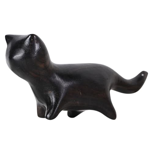 HOLIDYOYO Kätzchen Aus Holz Katzenvase Katzenspielzeug Kratzbäume Für Wohnungskatzen Schwarze Katzenverzierungen Kratzbaum Für Katzen Haustier Kratzer Falsche Katze Figur Sandelholz von HOLIDYOYO