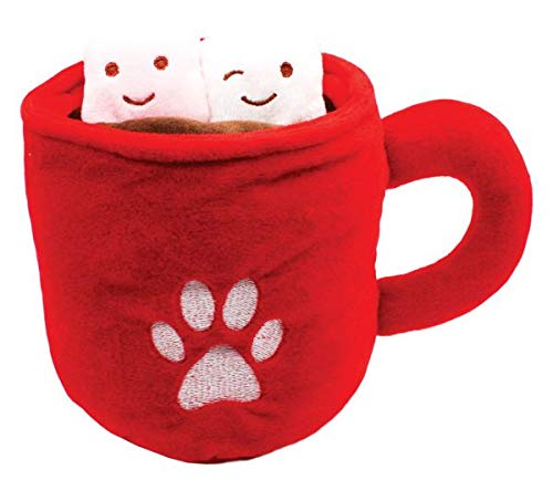 HOLLY ROBIN Kokos-Tasse aus Plüsch, weiches Hundespielzeug, quietschendes Hundespielzeug, 18 cm von HOLLY ROBIN