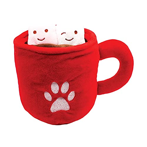 HOLLY ROBIN Kokos-Tasse aus Plüsch, weiches Hundespielzeug, quietschendes Hundespielzeug, 18 cm von Happy Pet