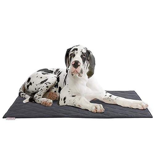 HOMBYS Kaufeste Hundebox-Matte, 88,9 x 55,9 cm, verbessertes unzerstörbares Trainingsgewebe, Haustierbett für zahnende Welpen, die ihre Betten kauen, langlebige Hundehüttenunterlage für Hundekäfige von HOMBYS