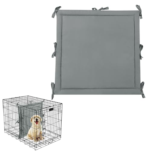 HOMBYS Weiche Hundebox-Trennwand (nur Trennwand, ohne Kiste), warme, dicke Hundehütten-Trennwand mit Bändern, Hundekäfig-Zubehör für Welpenbox-Training, Grau, 45,7 cm H x 41,5 cm B von HOMBYS