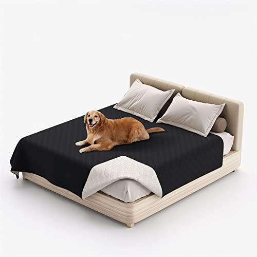 HOMDECR wasserdichte Hundedecke Für Couch, Waschbare Haustier-Couch-Abdeckung, rutschfeste Bettsofa-Möbelschutzmatte (30x50 Inch,Black) von HOMDECR