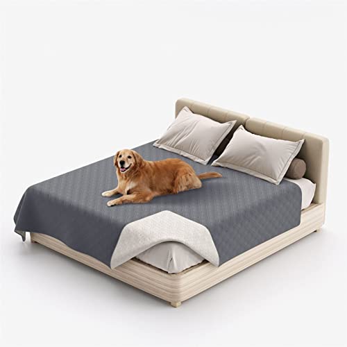 HOMDECR wasserdichte Hundedecke Für Couch, Waschbare Haustier-Couch-Abdeckung, rutschfeste Bettsofa-Möbelschutzmatte (30x70 Inch,Gray 2) von HOMDECR