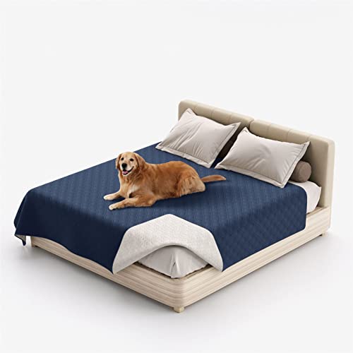 HOMDECR wasserdichte Hundedecke Für Couch, Waschbare Haustier-Couch-Abdeckung, rutschfeste Bettsofa-Möbelschutzmatte (40x50 Inch,Cyan) von HOMDECR