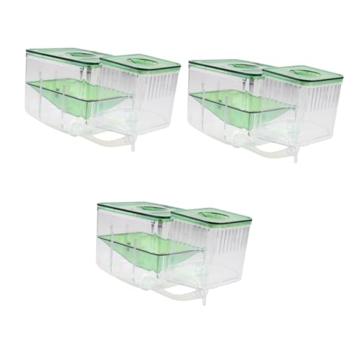 HOMFAMINI 3er-Box Isoliertes Aufzuchtbecken Brüterei Aquarienzüchter Guppy Aquariumzubehör Fischzuchtkegel Betta-fischzubehör Fischzuchtbecken Aquarienzucht Inkubator Fischkorb Tank Green von HOMFAMINI