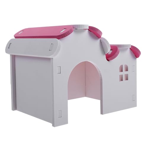 HOMFAMINI Hamsterhöhle Haustiernest Aus PVC Schlafnest Für Haustiere Kleines Haustierhaus Hamster-spielnest Rennmaus-spielhaus Haustier Lebendes Kleines Haustiernest PVC-Material Rosa von HOMFAMINI