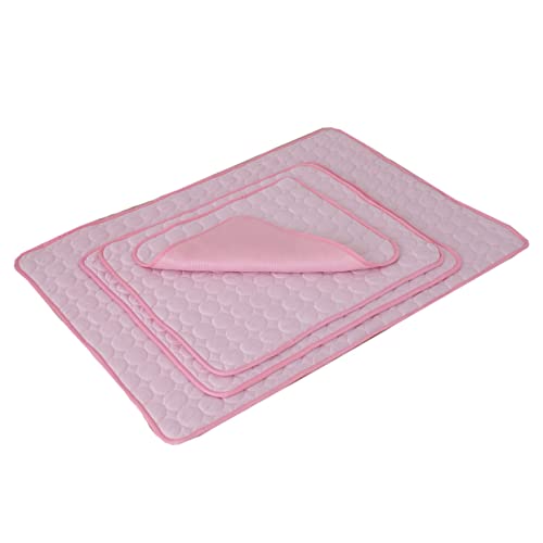 HOMFAMINI Hund Sommermatte Hundebett für kleine Hunde Haustierkühlmatte für Hunde Haustiermatte Pads für Hunde Hundeunterlagen Kühlkissen für Hunde Sommer kühlmatte Haustier-Sommermatte Rosa von HOMFAMINI