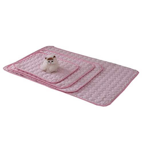 HOMFAMINI Sommer kühlmatte hundebox pad Haustierkühlmatte für Katzen Haustier kühle Decke Hund schlafkissen kühlmatten für Haustiere hundematratze Haustier-Sommermatte Haustiermatte Rosa von HOMFAMINI