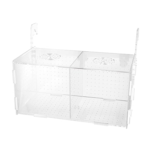 HOMFAMINI Transparente Aquarium Zucht Isolationsbox Acryl Inkubator Brutkasten Mit Haken Multifunktionaler Aquariumhalter Für Fischzucht Und Schneckenfänger von HOMFAMINI