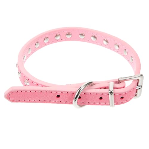 HOMFAMINI Verstellbares Sicherheitshalsband Für Hunde Und Katzen Kristall Strass Dekor Blumenform Größe S Rosa Ideal Für Welpen Und Kleine Haustiere von HOMFAMINI