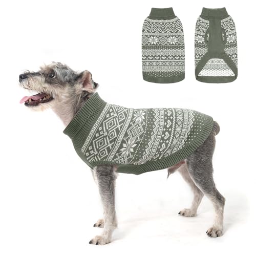 HOMIMP Hundepullover Argyle, warmer Pullover, Winterkleidung, weicher Mantel, hässlicher Hundepullover für kleine, mittelgroße und große Hunde, Haustierkleidung, Jungen und Mädchen, Grau, Größe XS von HOMIMP