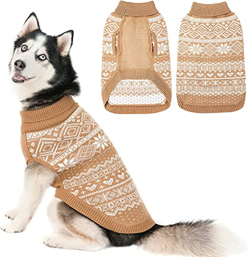 HOMIMP Hundepullover Argyle, warmer Pullover, Winterkleidung, weicher Mantel, hässlicher Hundepullover für kleine, mittelgroße und große Hunde, Haustierkleidung für Jungen und Mädchen von HOMIMP