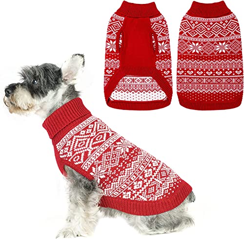 HOMIMP Hundepullover Argyle, warmer Pullover, Winterkleidung, weicher Mantel, hässlicher Hundepullover für kleine, mittelgroße und große Hunde, Haustierkleidung für Jungen und Mädchen von HOMIMP