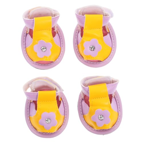 HOMOBABE 4 Stück Sandalen für Hunde Retriever Hundespielzeug Stiefeletten Stiefel für kleine Hunde Tierschuhe Pfoten hundeschuhe Haustier Sandalen Hundesandalen Hundestiefel Hundesachen von HOMOBABE