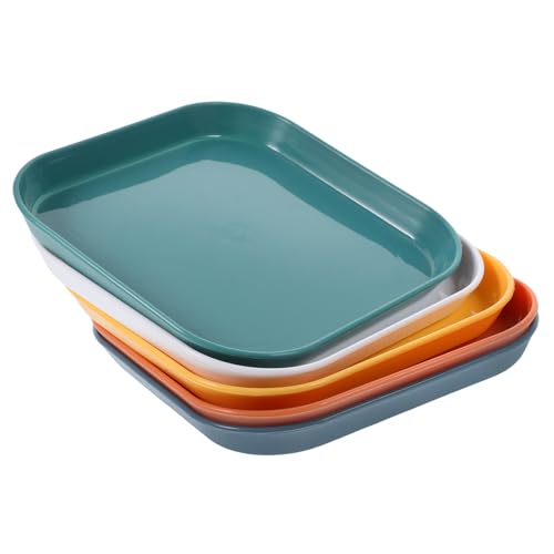 HOMOBABE 5 Stück Katzenfuttertablett pet Bowl katzenfutterstation katzenschälchen Kätzchen behandelt geneigte Futternäpfe für Katzen Katzenwasserschale Flacher Katzenteller Plastik von HOMOBABE