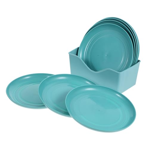 HOMOBABE 8-Teiliges Set Futternapf für Katzen Flache Kätzchenschüssel Katzennapf Futternäpfe für Katzen Katzennäpfe katzenfutter Katzengeschirr für Lebensmittel Katzenteller Sky-Blue von HOMOBABE