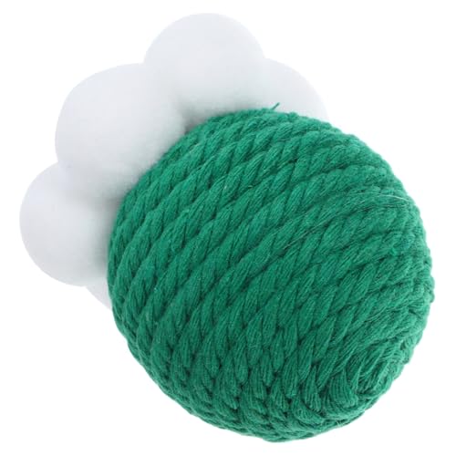 HOMOBABE Sisal Ball Katzen Kratzbälle Für Haustiere Kätzchen Beiß Katzenspielzeug Mit Katzenminze Automatisches Katzenballspielzeug Katzenseilbälle Green Baumwollseil von HOMOBABE